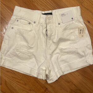 BRAND NEW White Distressed Denim Shorts